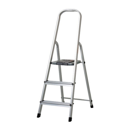  Escaleras  Tubulares 3 Peldaños Plegables T3 Max2.6m Aluminio, Truper 16764 137.288136 Escalera 3 Peldaños Plegables con Plataf
