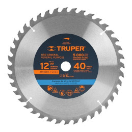  Discos Sierra para Madera 12" Centro 1", 40 Dientes de carburo de tungsteno, ST-1240E 18311 Truper 50.847458 Disco Sierra para 