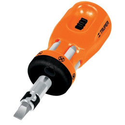  Juego Desarmadores Multipunta 6 Puntas Dobles tipo Trompo con Ratchet, Acero al Cromo Vanadio, DTROM-12 18193 Truper 9.830508 J