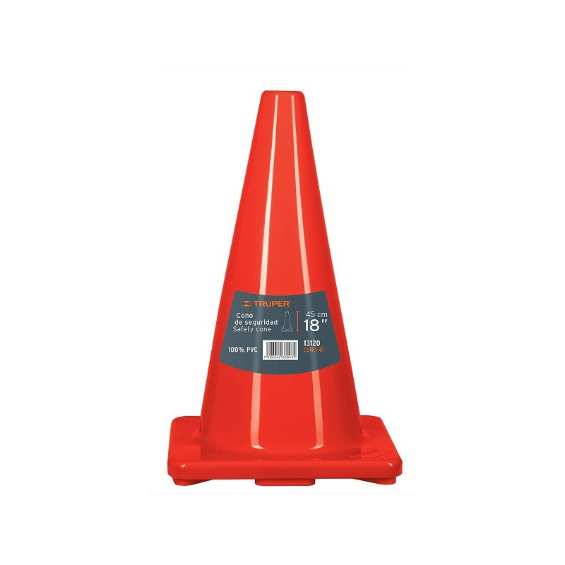  Conos de Precaucion 45 cm, Resistente a Impactos, Peso 1.05 kg, CONO-45 13120 Truper 23.728814 Conos de Precaucion 45 cm, Resis