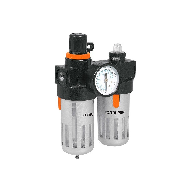  Filtro de Limpieza y Lubricacion, Elimina contaminantes Solido y Liquidos Max 140 PSI, 1/4 NPT, UNI-LL-1/4 19238 Truper 94.9152