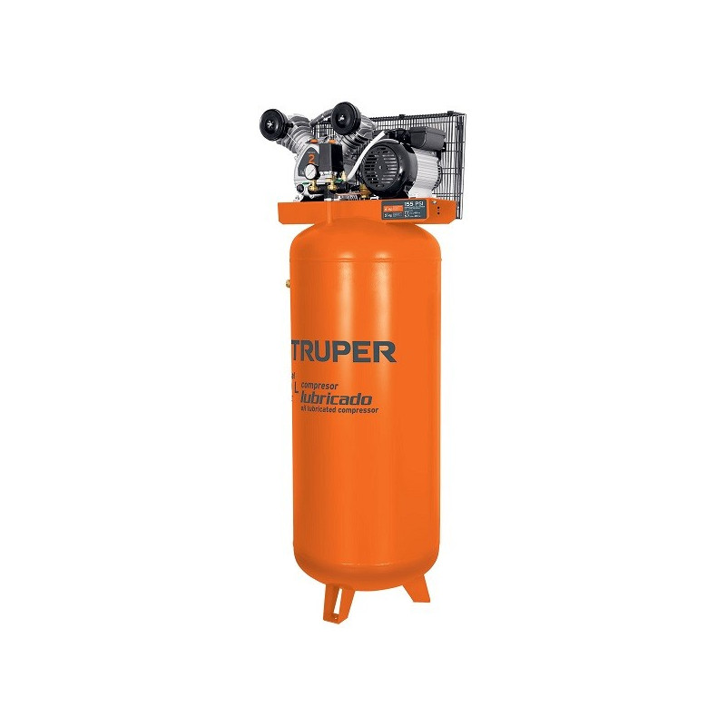  Compresoras de Aire de 4HP 240L Vertical, Uso Ininterrumpido Arranque Automatico, Truper COMP-240LVC 102130 2349.152542 Compres