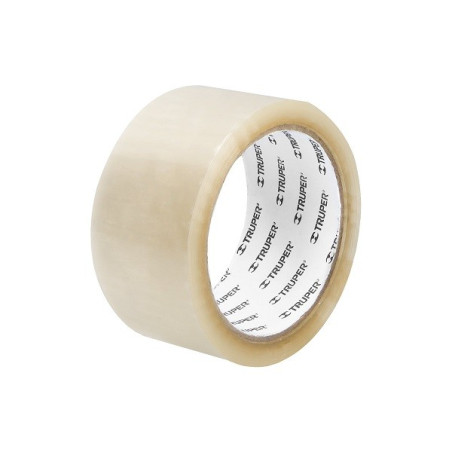  Cinta de Embalaje Transparente 48mm x 50m Adhesivo acrilico E0.050mm Truper 12555 3.050847 Cinta de Embalaje Transparente, Larg