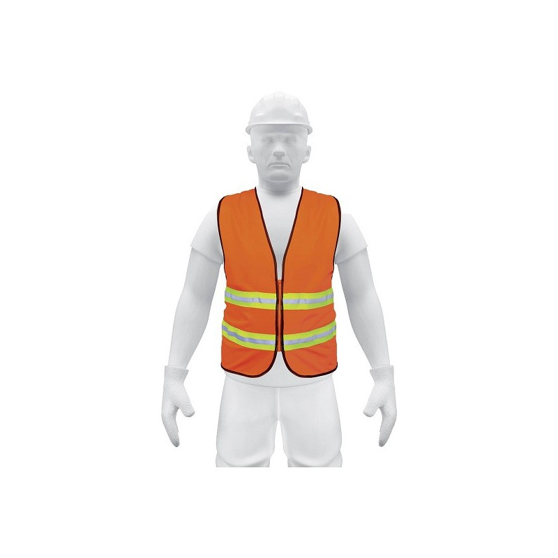  Chaleco de Seguridad Unitalla Naranja Cintas Dobles 3/4" con cierre Alta Visibilidad, CHS-600N 13473 Truper 8.220339 Chaleco de