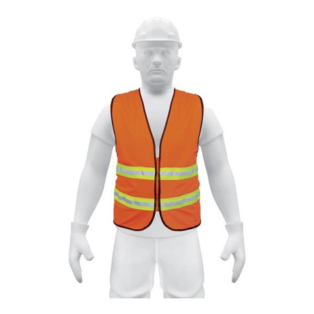  Chaleco de Seguridad Unitalla Naranja Cintas Dobles 3/4" con cierre Alta Visibilidad, CHS-600N 13473 Truper 8.220339 Chaleco de