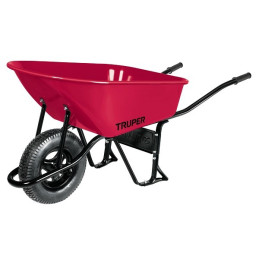  Carretilla Reforzada 6ft 100L, Llanta Neumatica 16X4" Soportan 580kg Calibre 21, CAT-60ND 11776 Truper 218.644068 Carretilla Re