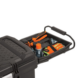  Caja para Herramientas Plastica Largo 23", Ancho 16", Alto 17" con Ruedas y Mango Telescopico, CHP-23R 10902 Truper 116.949153 