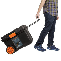 Caja para Herramientas Plastica Largo 23", Ancho 16", Alto 17" con Ruedas y Mango Telescopico, CHP-23R 10902 Truper 116.949153 