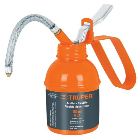  Aceiteras con aplicador flexible boquilla con punta de laton 180 ml, ACEF-180 14870 Truper 8.220339 Aceiteras con aplicador fle