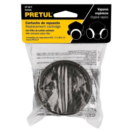  Cartucho de Repuesto Vapores Organicos para Respirador RES-1-P RES-2-P, CF-VO-P 23392 Pretul 6.525424 Cartucho de Repuesto Vapo