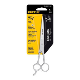  Tijera para Estilista con Gancho 7 1/2", en acero inoxidable, TP-8418-7-1/2 23178 Pretul 11.186441 Tijera para Estilista con Ga