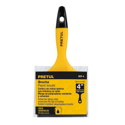  Brochas Profesionales 4" 46x16mm ResisteSolvente 21529 Pretul 3.220339 Brochas Profesionales 4" L46mm E16mm, Resistente a Solve