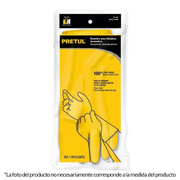  Guantes de Latex Talla G puño largo, para limpieza, GU-LIM-GP 23261 Pretul 3.389831 Guantes de Latex Talla G puño largo, para l
