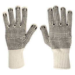  Guantes de Algodón Unitalla con puntos de PVC en palma y dorso, puño tejido, GU-PU-P 21830 Pretul 3.389831 Guantes de Algodón U