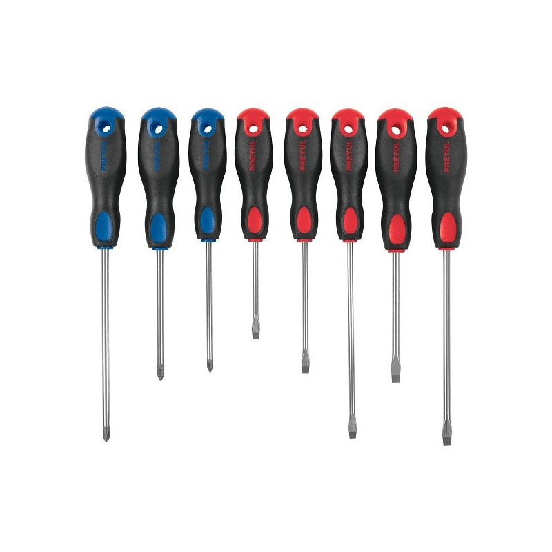 Juego Desarmadores 8 Pza 3/16 1/4" Mango Comfort Grip, JD-4BP 20219 Pretul 22.033898 Juego Desarmadores 8 Pza 3/16 1/4" Mango C