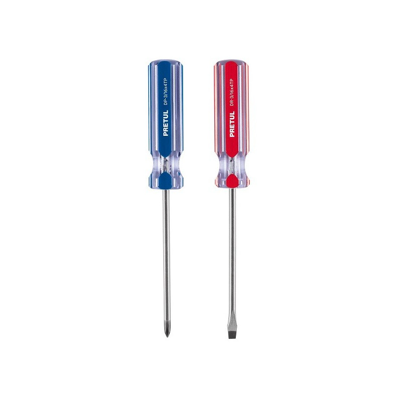  Juego Desarmadores 2 Pza 1/4" Mango de PVC, DUO-1/4X4TP 20210 Pretul 6.694915 Juego Desarmadores 2 Pza 1/4" Mango de PVC, DUO-1