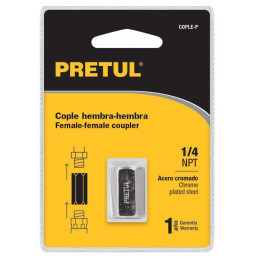  Acople Tipo FF Hembra a Hembra de Laton, Cuerda 1/4 NPT, COPLE-P 27027 Pretul 2.20339 Acople Tipo FF Hembra a Hembra de Laton, 