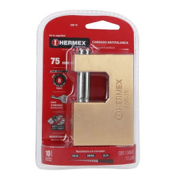  Candados Antipalanca 75mm S8 2Llaves Hermex 43357 45.762712 Candado Antipalanca 75mm Seguridad 8, cierre de balin incluye 2 Lla