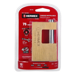  Candados Antipalanca 75mm S9 3Llaves Hermex 43353 69.491525 Candado Antipalanca 75mm Seguridad 9, cierre de balin incluye 3 Lla