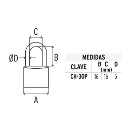  Candados 30mm S2 Hierro 2llaves Hermex 23522 3.135593 Candado de Hierro 30mm Seguridad 2, 2 llaves tradicional, CH-30P 23522 He