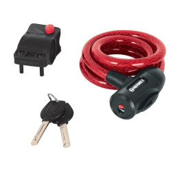 Cables de Seguridad con llave 12mm 1m, en acero con cubierta PVC, Incluyen 2 llaves tipo automotriz, CB-12 43923 Hermex 15 Cabl
