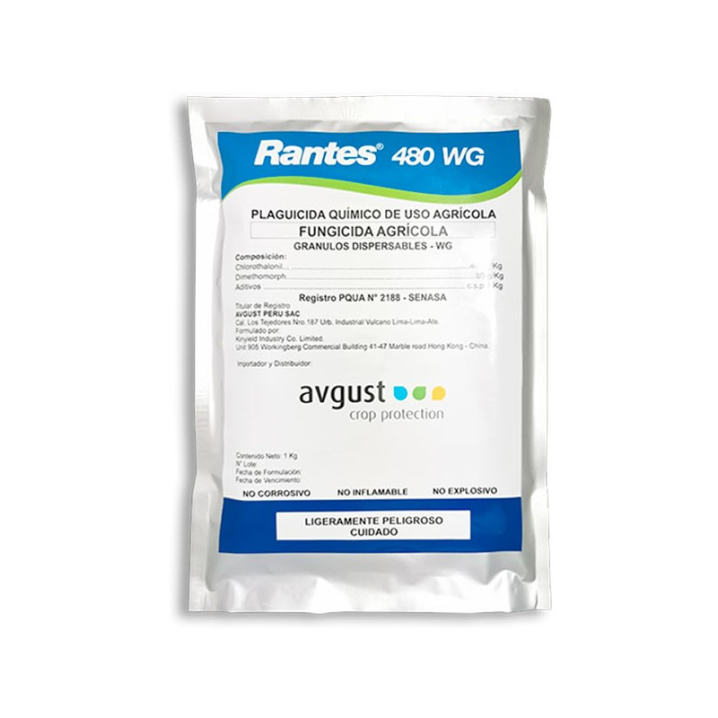  Rantes 1Kg, Chlorothalonil+Dimethomorph, Fungicida translaminar de movimiento sistemico, Avgust 68.644068 Rantes 1Kg, Chlorotha