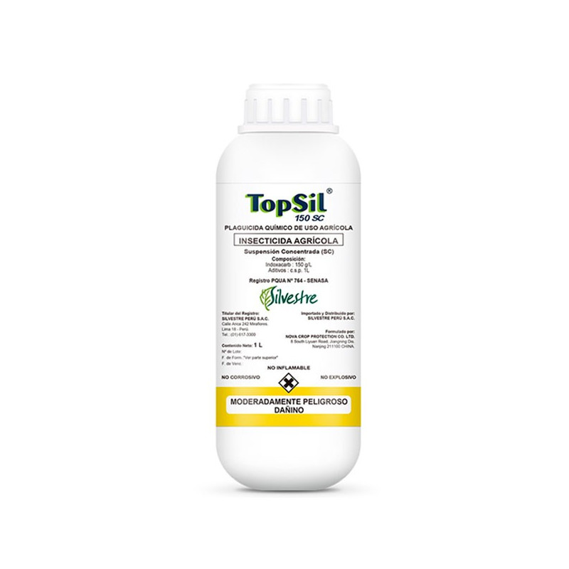  Topsil 1L, Indoxacarb, Insecticida especifico para larvas de lepidopteros, Silvestre 251.694915 Topsil 1L, Indoxacarb, Insectic