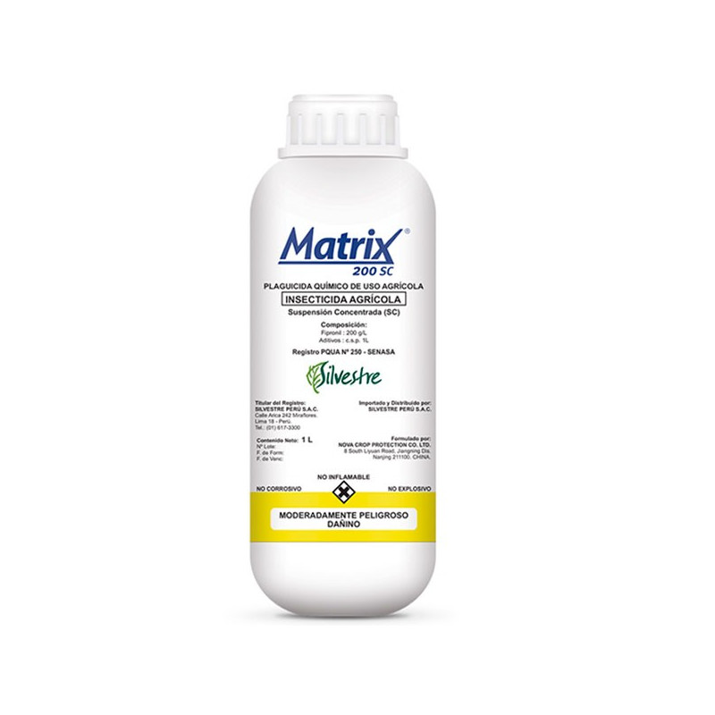  Matrix 1L, Fipronil, Insecticida de amplio espectro, accion por contacto e ingestion, Silvestre 194.067797 Matrix 1L, Fipronil,