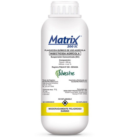  Matrix 1L, Fipronil, Insecticida de amplio espectro, accion por contacto e ingestion, Silvestre 194.067797 Matrix 1L, Fipronil,