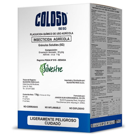  Coloso 1Kg, Emamectin Benzoato, Insecticida larvicida, accion por ingestion, Silvestre 156.779661 Coloso 1Kg, Emamectin Benzoat