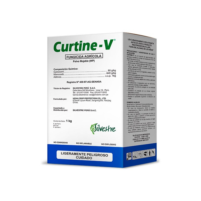  Curtine-V 200gr, Mancozeb+Cymoxanil, Fungicida sistemico accion sobre Phytophthora, Silvestre 22.033898 Curtine-V 200gr, Mancoz