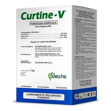  Curtine-V 200gr, Mancozeb+Cymoxanil, Fungicida sistemico accion sobre Phytophthora, Silvestre 22.033898 Curtine-V 200gr, Mancoz