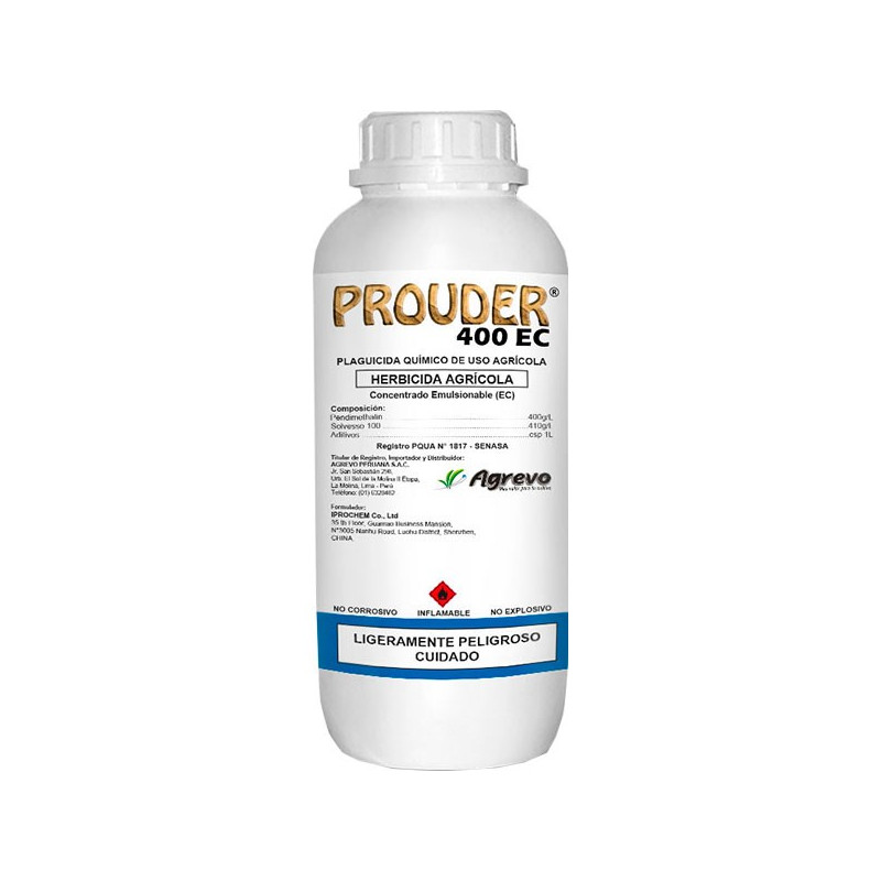  Prouder 1L, Pendimentalin 40 EC, Agrevo 43.220339 Prouder 1L, Pendimentalin 40 EC, Agrevo
Prouder 400 EC es un herbicida pre-em