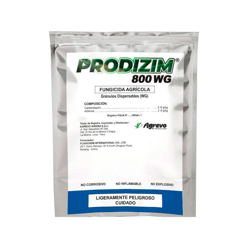  Prodizim 300gr, Carbendazim 80 WG, Agrevo 21.186441 Prodizim 300gr, Carbendazim 80 WG, Agrevo
Es un fungicida sistémico, con ac
