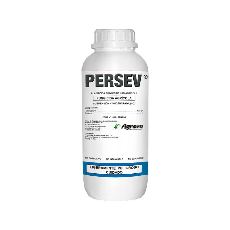  Persev 1L, Pirimetanil 40 SC, Agrevo 81 Persev 1L, Pirimetanil 40 SC, Agrevo
Fungicida preventivo y curativo, controla eficazme