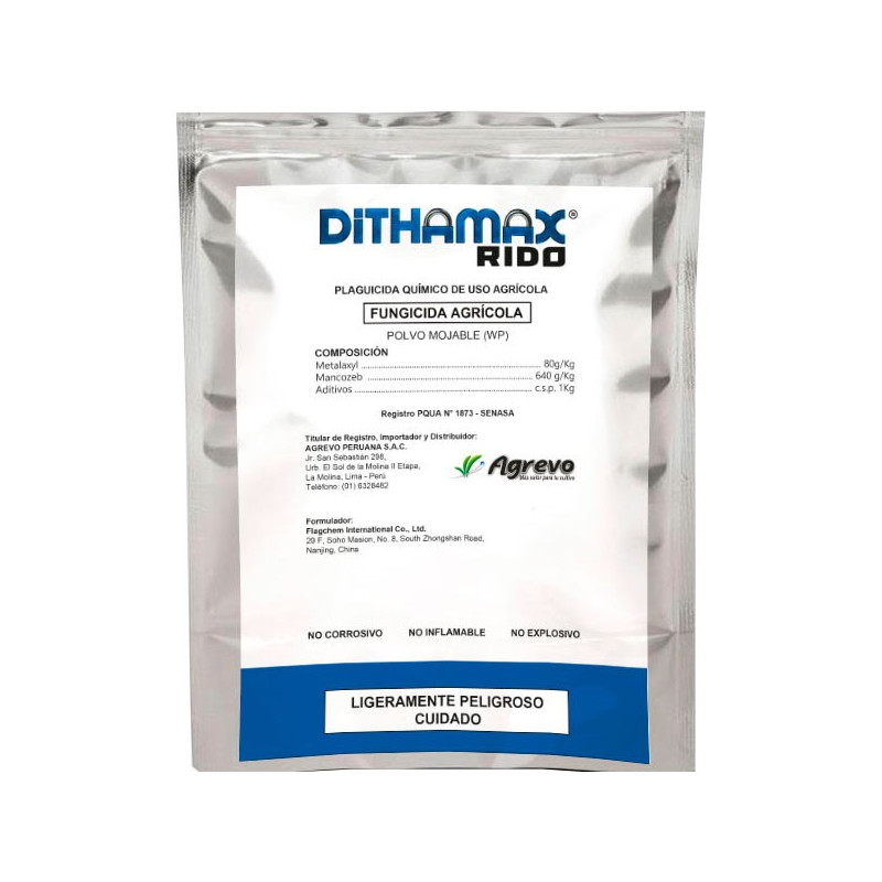  Dithamax Rido 1Kg, Metalaxyl 8+Mancozeb 64 WP, Agrevo 53.389831 Dithamax Rido 1Kg, Metalaxyl 8+Mancozeb 64 WP, Agrevo
Es un fun