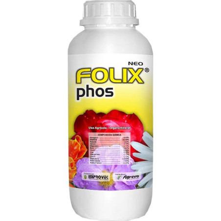  Folix Phos 1L, Fosforo+Aminoacido, Nutrientes Complejos, Agrevo 25.423729 Folix Phos 1L, Fosforo+Aminoacido, Nutrientes Complej