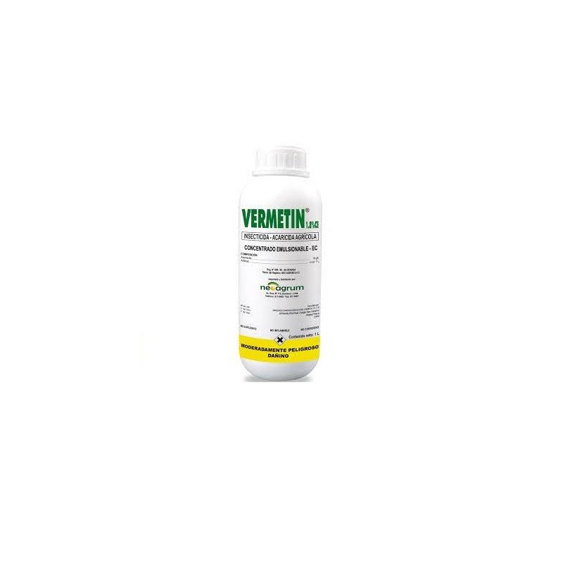  Vermetin 250ml, Abamectin, Insecticida acaricida accion translaminar para acaros y minadores de hojas, Neoagrum 18.644068 Verme