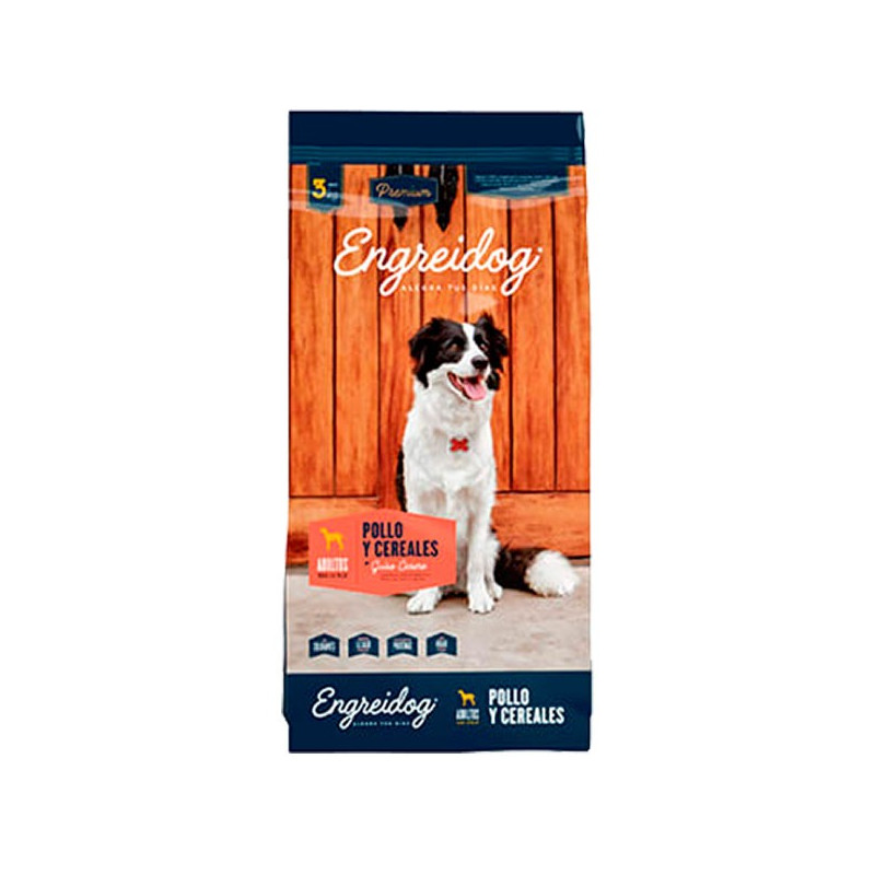  Engreidog Pollo y Cereales 3Kg, Alimento Caninos Adultos, Montana 69.491525 Engreidog Pollo y Cereales 3Kg, Alimento Caninos Ad
