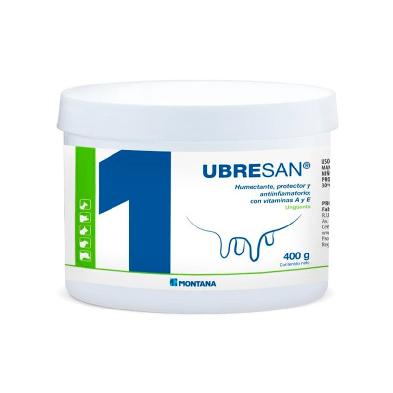  Ubresan Pote X 400gr, Ungüento Desifectante Humectante Protector Antiinflamatorio Vitamina A y E, 26.271186 Ubresan Pote X 400g