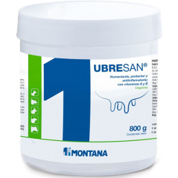  Ubresan Pote X 800gr, Ungüento Desifectante Humectante Protector Antiinflamatorio Vitamina A y E, 40.677966 Ubresan Pote X 800g