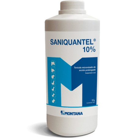  Saniquantel 10% 1L, Praziquantel, Antiparasitario Tenicida, Suspension Oral, Montana 99.152542 Saniquantel 10% 1L, Praziquantel