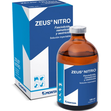  Zeus Nitro 100ml, Nitroxinil, Ivermectina, Antiparasitario Fasciolicida Nematicida Oestricida, Solucion Inyectable, Montana 68 