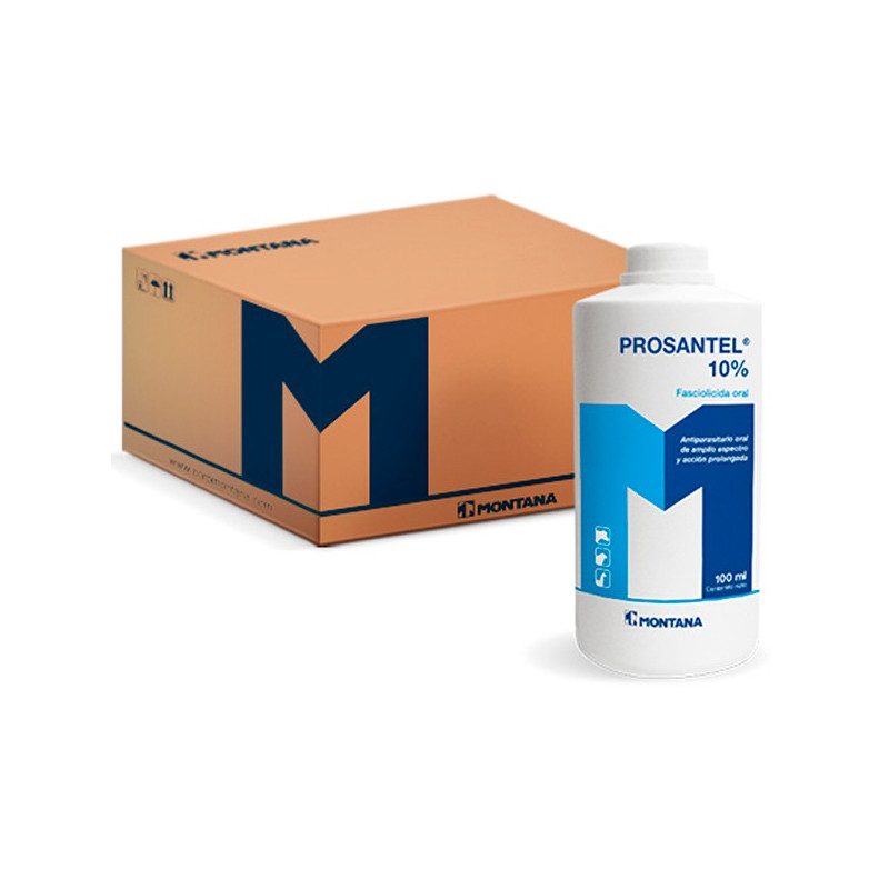  Prosantel 10% 100ml, Closantel, Antiparasitario Oral, Fasciolicida amplio espectro accion Prolongada, Montana 20.338983 Prosant