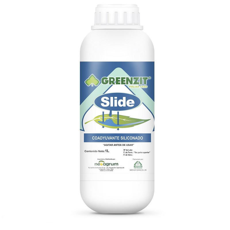  Greenzit Slider 250ml, Metil (propilhidroxido, Etoxilado) Bis (trimetilsiloxi) silano, Coadyuvante Organo-Siliconado, Neoagrum 