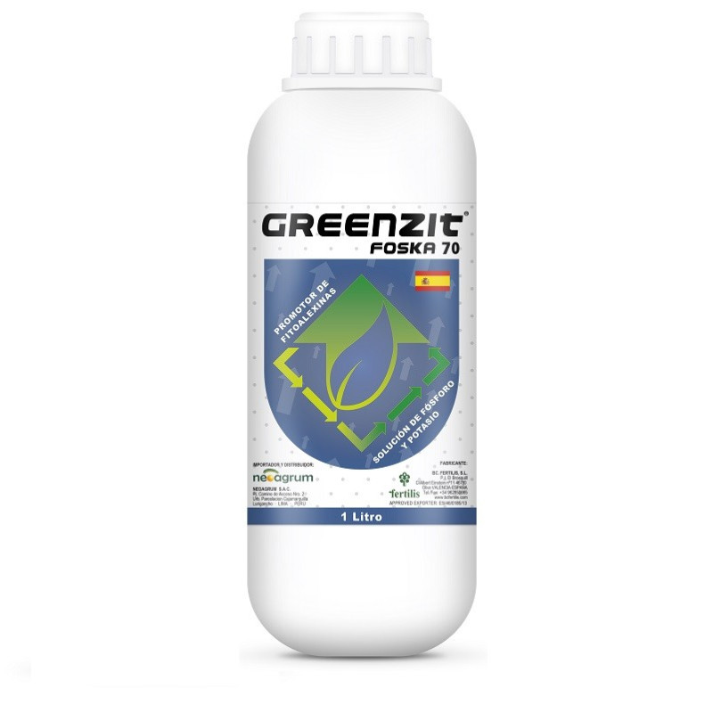  Greenzit Foska (Fosica) 1L, Fertilizante foliar con alto contenido de fosfito de potasio, Neoagrum 42.372881 Greenzit Foska (Fo