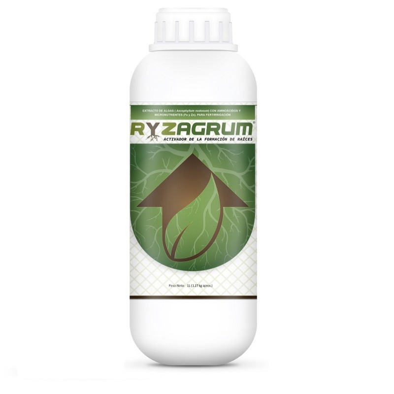  Ryzagrum 1L, Extracto de algas marinas Ascophyllum nodosum, aminoacidos libres,  Zn (EDTA) y Fe (EDTA), Neoagrum 73.728814 Ryza