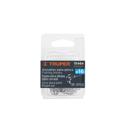  Anzuelo para Pesca #16 Blister 100Piezas, Truper 15466 8.220339 Anzuelo para Pesca N16 Blister 100Piezas, Truper 15466

Puntas 