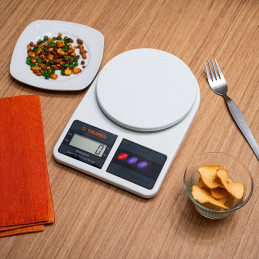  Balanza Digital 5kg Plato Polipropileno 2Medidas 2AA para Cocina, Truper 15161 16.949153 Balanza Digital 5kg Plato Polipropilen