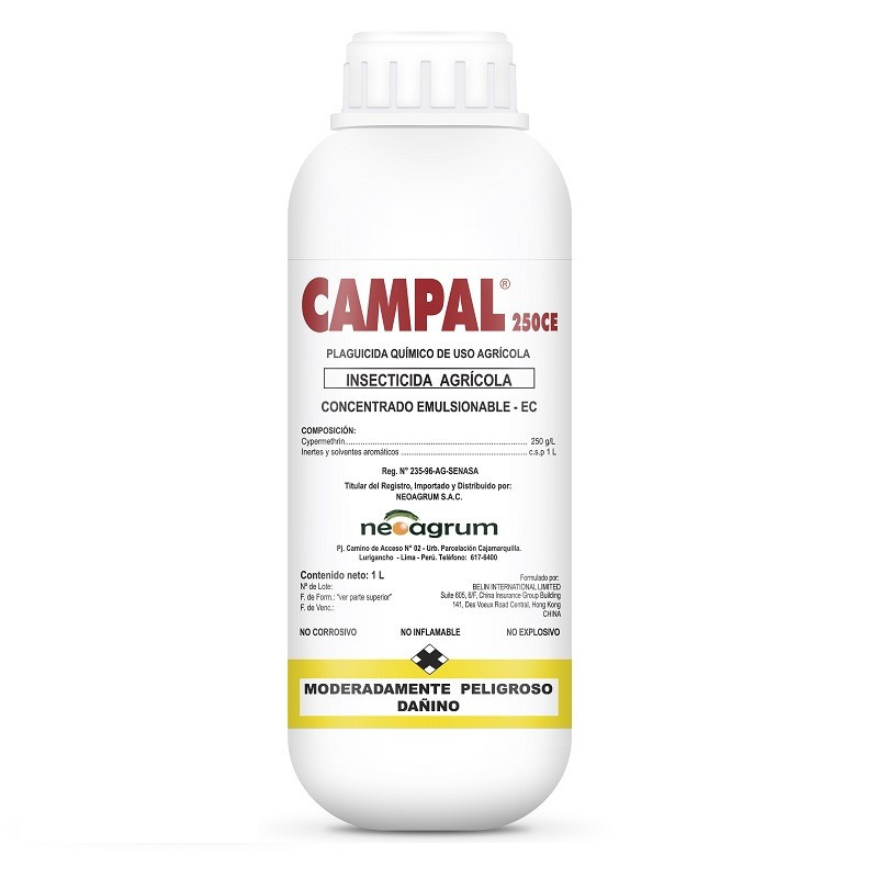  Campal 250ml, Cipermetrina, Insecticida de contacto e ingestion, Neoagrum 20.338983 Campal 250ml, Cipermetrina, Insecticida de 